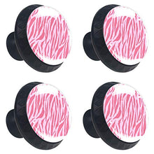 Motivo zebrato rosa 4 PCS Pomelli per Porta, Pomolo per Mobile, Pomelli per Mobili con Viti, Maniglia per Armadietto, Pomelli per Porta, Pomelli per Cassetti per Porta, Armadio, Cassetto e Credenza