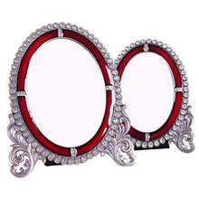 HXYSJ Specchio Cosmetico da Appoggio in Strass, Specchio per Il Trucco della Sposa ， Specchio da Toeletta Ovale/retrò/Principessa Moda (Size : Small)