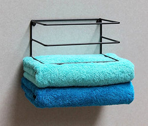 DanDiBo 93820 - Portasciugamani da parete a parete, 20 cm, invisibile, galleggiante, in metallo, colore nero, design moderno