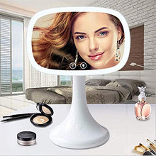 YYHAD - Specchio cosmetico illuminato, per trucco, con illuminazione a LED, con schermo tattile e due modalità di alimentazione