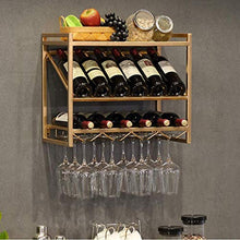 FWZJ Wine Lovers/Wall Mounted Wine Rack Bottle & Glass Holder Cork Storage Store Red, White, Champagne Come with 12 Cork Wine Charms Home & Kitchen Décor Storage Rack Hangin
