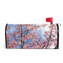 Copre cassette postali magnetiche grandi con fiori di ciliegio giapponesi rosa primavera floreale casella postale avvolge giardino cortile decorazione casa dimensioni 64,8 x 53,3 cm