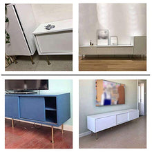 Furniture legs Set di 4 Gambe Mobili, Piedini di Appoggio in Acciaio Inox Spazzolato Piedini Regolabili di Ricambio per Mobile Bagno, in Oro/Argento