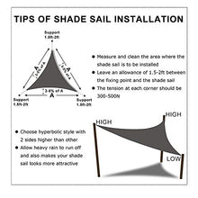 FFDL Vela Triangolare 5X5X5M, Impermeabile Tenda a Vela Parasole da Esterno Sicurezza Varie Dimensioni Compreso Corda di Fissaggio per Verande Arancia