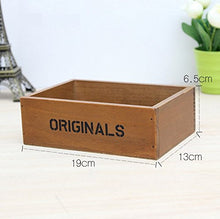 KOTiger in Legno Piante succulente Erbe aiuola Box Vaso da Giardino Paesaggio Decorazione (Marrone)