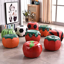 GYPPG Sgabello per modellismo Creativo in Pelle PU, Sgabello per Cambio Scarpe Carino Sgabello per Divano per Bambini Sgabello per poggiapiedi Pouf Basso Sgabello per Divano per Bambini, Mela