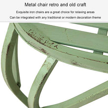 Sedia da giardino in metallo con panca da giardino, Sedia a sdraio in ghisa per patio esterno, sedile con schienale, Poltrone in stile invecchiato decorano le panchine del portico, Sedia da pranzo