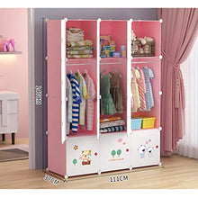 Guardaroba Semplici Bambini Armadio casa Camera da Letto Panno di plastica del Bambino del Tessuto Semplice Bagagli Moderna Hanging Assemblea Armadio XINYALAMP
