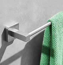 Accessorio per il bagno, Porta asciugamani rotondi con doppio gancio Cucina sospesa a parete, Portasciugamani antiruggine, Finitura spazzolata, Argento, Lungo 70 cm