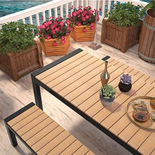 N/Z Attrezzatura Quotidiana Tavolo da Esterno e Sedia Combinazione semplicità Giardino Hotel Vista Mare Balcone Rettangolo Tavolo da Esterno Cortile Tavolo da negoziato e Sedia