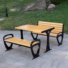 UWY Panca da Giardino per Esterni con posti a Sedere in terrazza, panchine da Giardino con doghe in plastica Resistente agli Agenti atmosferici, Panca da Balcone con Struttura in Alluminio Press
