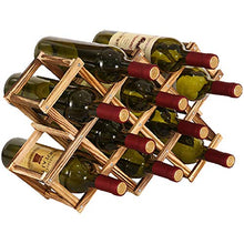 JIAHU - Scaffale da vino in legno, con ripiano autoportante, 10 bottiglie, 1 pezzo