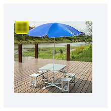 JDJD Tavoli da Esterno Tavolo Esterno Pieghevole da Esterno Quattro Sedie Piano in Lega Alluminio Portatile Stand Pavimento Congiunto A Pavimento Senza Installazione per Il Veicolo Picnic