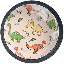 Dinosauro Giallo Verde Arancione Blu Pomelli per Porta Set di 4 Pomelli per Mobili Manopole per Cassetti Cucina Armadio Vetro