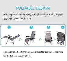 Sywlwxkq Pieghevole reclinabile Zero Gravity Patio Sedia a Sdraio Lettini da Giardino Giardino all'aperto Spiaggia Campeggio Prato Sedia Regolabile Set di 2