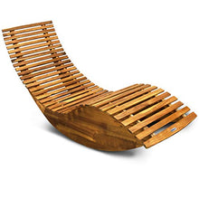 Casaria Sdraio a Dondolo Legno di Acacia con Certificato FSC® Lettino Prendisole Sauna Giardino Piscina Esterno terrazza