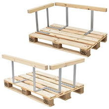 [en.casa] Divano Palette Euro mobili DIY Divano per Dentro con Cuscini per Le Palette 3 x Cuscino per Il Sedile e 8 x Cuscino per Schienale Bianco- incl. 6 Palette Euro 3 x Schienale 3 x bracciolo