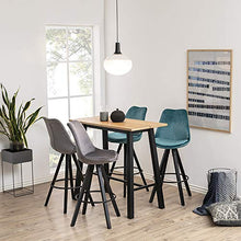 Amazon Brand - Movian Arendsee - Set da 2 sgabelli da bar, 55 x 48,5 x 111,5 cm, grigio