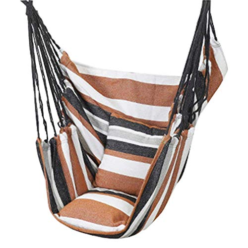 Hammock Swing Swing Indoor Amaca Amaca Sedie da letto Home Camera da letto Appeso Sedile Sedile Balcone Giardino Bambini Bambini Backyard Lettura Libri con corda leggera portatile hamac avec support L