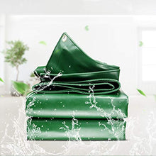 Telone di Tela Cerato Resistente Impermeabile Verde con Occhielli, Telo di Copertura per Piante da Campeggio All'aperto in PVC per Mobili da Giardino, Piscina, Auto, Camion, Alta qualità