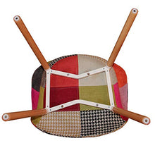 WV LeisureMaster - Sedie da pranzo in tessuto moderno con braccioli patchwork poltrone nordico per soggiorno, sala da pranzo, camera da letto, ufficio, bar, ecc, set da 2 (rosso)