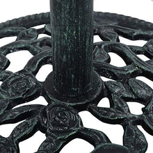 Festnight Base per Ombrellone in Ghisa 9 kg 40 cm Supporto Tenda Parasole Verde