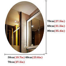 Y&J Specchio da Parete con Luci, Specchio Bagno con Luce LED, Specchio Ovale Senza Cornice, Pulsante a Sfioramento, 50x70cm, 60x80cm, 70x90cm