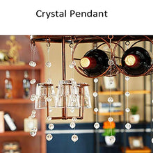 Wine Rack, Wine Rack Calici Rack, regolabile altezza del soffitto Capovolto attaccatura del supporto di Wine Glass Pendant decorazioni in cristallo stile dell'annata decorazioni applicazione Rack, 100