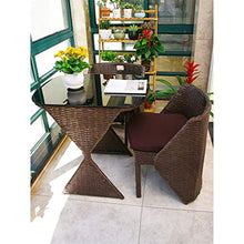 Tavolo in vimini in rattan mobili in patio e set sedia, Set di mobili da giardino in rattan, tavola e sedie creativi Clepsydra figura tavolo e sedie set da tavolino in vetro tavolino da caffè set pati