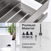 Adesiva Mensola per Doccia Bagno con Ganci Rimovibile Nessuna Perforazione Acciaio Inossidabile 304 per La Cucina WC, – 2 Pezzi, Colore Argento
