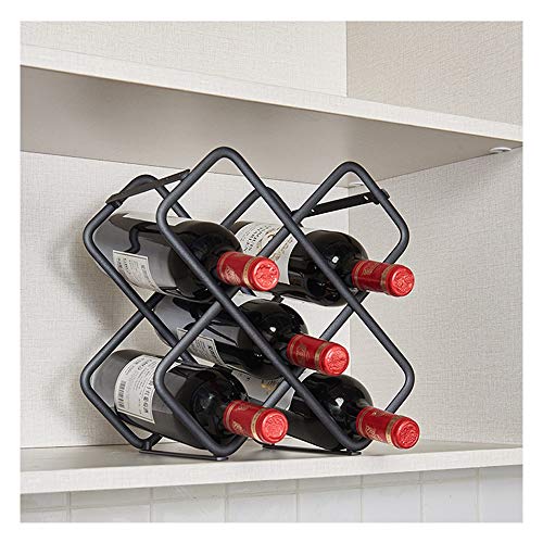 5 Scanalature Del Supporto Conservazione Del Vino, Supporto In Acciaio Al Carbonio Vino, 5 Portabottiglie Impilabile Vino, Cremagliera Del Vino A Casa, Non Necessario, Robusto E Di Lunga Durata - 28 ×