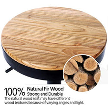 YOUNIKE 2 x Sgabello da Bar Sedia da Bar in Legno massello 58-80 cm Regolabile in Altezza, Sgabello Girevole a 360 ° con poggiapiedi, per Cucina Bar caffetteria, Nero