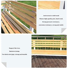 LXLH Panca da Giardino Sgabello da Giardino Panche da terrazza da Giardino panchine per Il Tempo Libero, Sedie da Esterno in Legno massello per 2-3 Persone Sedia da Portico Resistente alle intemp