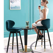 ZEH Poltrona for Sala da Pranzo, tappezzeria bracciolo, seggiolone, Sgabello Girevole Bar Sgabello da Incasso con Schienale, Cucina e Sala da Pranzo, Sgabello da Bar Imbottito, Elegante FACAI