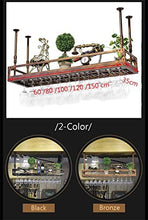 Zfggd Tiers Doppie Barre di Fascia Alta Hanging Bottiglie di Vino Holder KTV Coppe Creativo Soffitto/Wine Glass/Calice Supporto del Basamento della Cremagliera Metallo Acciaio Bagagli Telaio