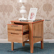 Comodini Casa Camera Accessori Ufficio universitaria legno Comodino White Oak Comodino con 2 cassetti - Comodino Mobili Comodino con cassetto ( Colore : Marrone , Dimensione : 42x40x52CM )
