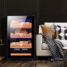 Humidor Di Sigaro Elettronico, Temperatura Costante Da 70L Temperatura E Umidità Del Display Refrigerato Domestico, Porta in Vetro Temperato, Indipendente, Può Contenere 400 Sigari, 75W,D'oro