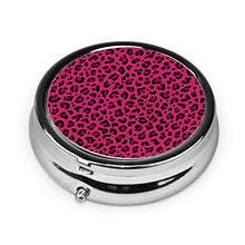 Love Leopard Print - Contenitore rotondo per pillole con 3 scomparti, in metallo, per medicina, vitamina