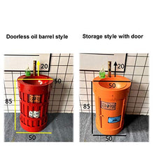 YRRA Moderno Bagno Singolo Mobile Sottolavabo, Autoportante Stile Industriale Mobile Lavabo Mobili di Stoccaggio con Rubinetto e Scarico 19,6 x 33,4 Pollici,Arancia,Without Mirror