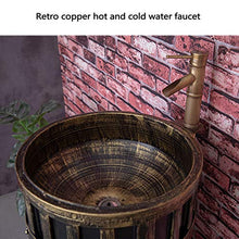 ZTGL Combinazione di Lavabo e Vanità del Bagno, Mobile da Bagno Cilindrico Indipendente, Set di Mobili da Bagno Elegante e Salvaspazio,D,Without Mirror