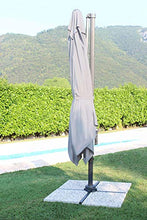 Milani Home s.r.l.s. Ombrellone 2 X 3 da Giardino Luce Venduta Separatamente con Palo Decentrato Laterale A Braccio Colore Grigio Modello Volta