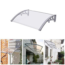 SSB - Tenda parasole per finestra, protezione UV, in policarbonato, con staffa in alluminio, resistente, per esterni (dimensioni: 100 cm x 80 cm)