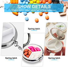 YoukCDT - Contenitore per pillole, in metallo, 3 scomparti, portatile, rotondo, per pillole, da viaggio, compatto, per tablet medicinali, per borsa da tasca, regalo, 3 pezzi