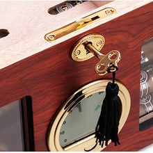 WZHZJ Desktop Humidor, Cedar divisore, e Brass Ring Vetro igrometro, detiene l'80 a 100 sigari
