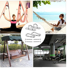 Amaca Ganci Appesi Kit Swing Appendini Heavy Duty in Acciaio Inox per I Set in Legno Altalena con Pneumatico Girevole Sedile Trapeze Yoga Argento