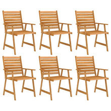 Tidyard Set 5/7/9 pz da Pranzo da Giardino per Esterno in Legno di Acacia,Set Tavolo Rettangolare e 4/6/8 Sedie da Pranzo da Giardino per Esterno in Legno,Set Tavolo e Sedie da Giardino in Legno