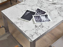 Beliani Set di Tavolo Grigio HPL Simil Marmo 180 cm e 6 Sedie Tessuto Grigio GROSSETO