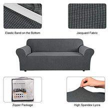 Lirex Copridivano Elasticizzato, 1 Pezzo Jacquard Tinta Unita Copridivano Elastico 3 Posti, Morbido Copridivani Copri Divano Sofa Cover Salvadivano 3 Posti per Divano, Lavabile in Lavatrice