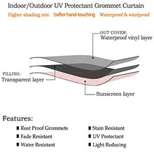 Tenda impermeabile per esterni, oscurante, tenda da giardino, cortile, gazebo per interni ed esterni, con occhielli per porte scorrevoli, 1 pannello, 137,2 x 213,4 cm