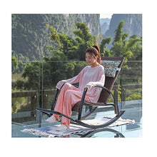 XinQing-Sedia a Dondolo PE in Rattan Sedia a Dondolo per Adulti per Adulti Camera da Letto Anziani Soggiorno Giardino Cortile Cortile Launa per Il Tempo Libero Sedia 100x96x52cm